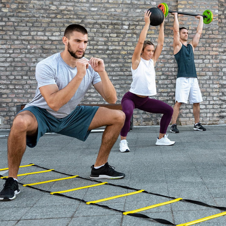 Yissvic Fussball Trainingszubehör Koordinationsleiter Fussball Geschenke Jungen Trainingsset 6m mit