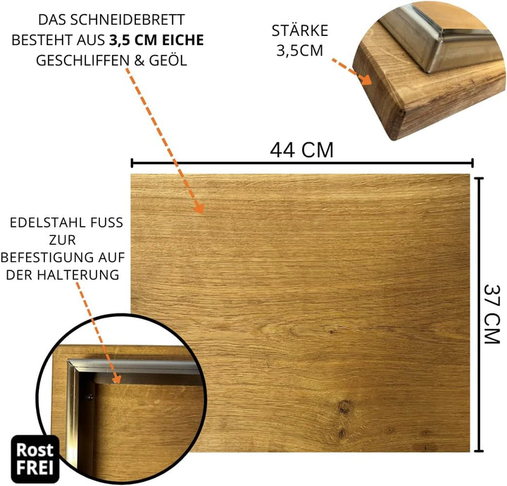 Terma Zubehör Schneidebrett Holz Outdoor Küche, plancha Platte, feuerplatte Grill, Ablage für Feuerp