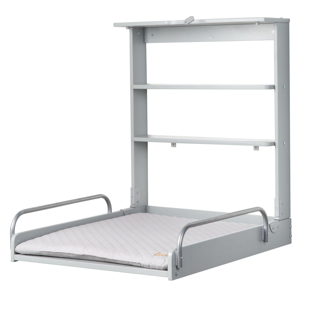 roba Wandwickelregal + Wickelauflage roba Style grau - Klappbar & platzsparendes Wickelregal zur Wan