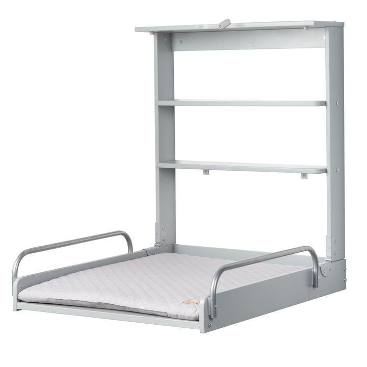 roba Wandwickelregal + Wickelauflage roba Style grau - Klappbar & platzsparendes Wickelregal zur Wan