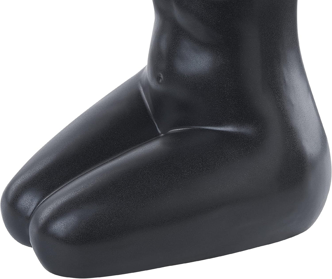 Blumenvase Keramik handgefertigt schwarz 22 cm weibliche Form Modern Pyrgos