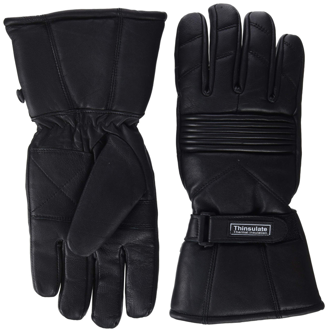 Herren Thermo-Handschuhe Leder Wasserdicht Innenfutter Für Motorrad & Winter Thinsulate - M, M