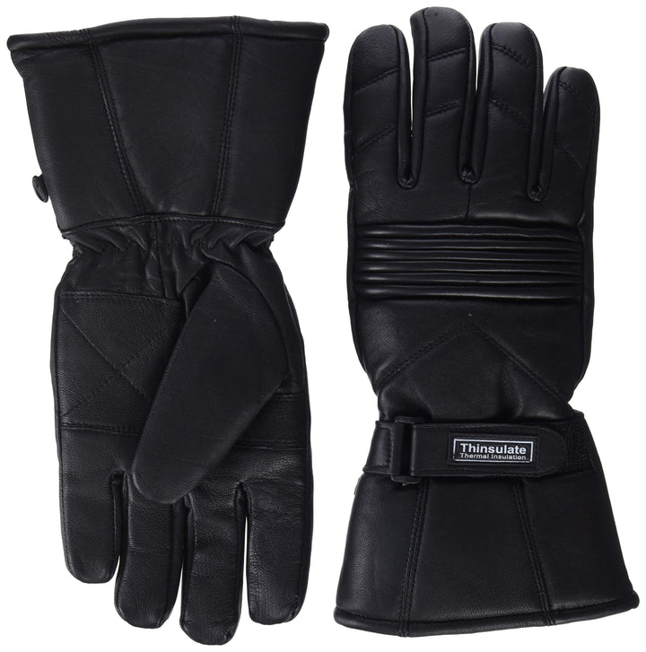 Herren Thermo-Handschuhe Leder Wasserdicht Innenfutter Für Motorrad & Winter Thinsulate - M, M