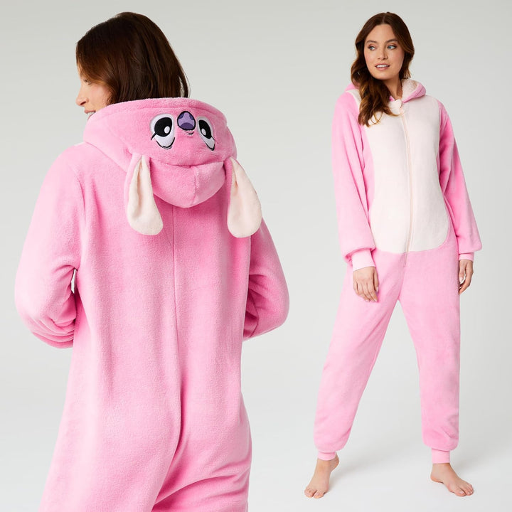 Disney Onesie Damen - Stitch Einteiler Pyjama - Eeyore, Minnie, Maleficent Schlafanzug Onesie - Grös