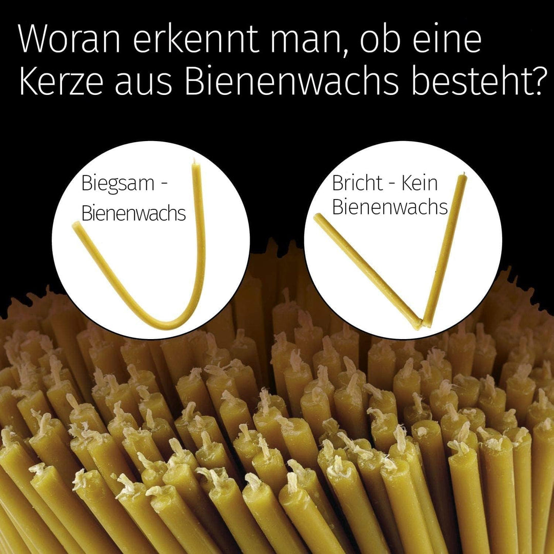 Danilovo Ritual Kerzen 100% Bienenwachs (Gelb) - Orthodoxe Kerzen für Gebet Tischdeko Hochzeit - Ung