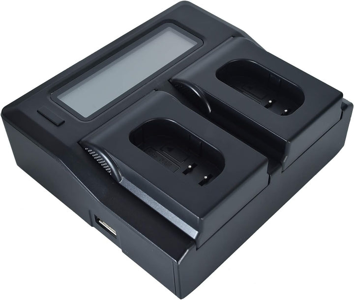 DSTE 1.5A Schnellladegerät Doppeltes Ladegerät mit LCD-Display Kompatibel für Panasonic DMW-BLJ31,DM