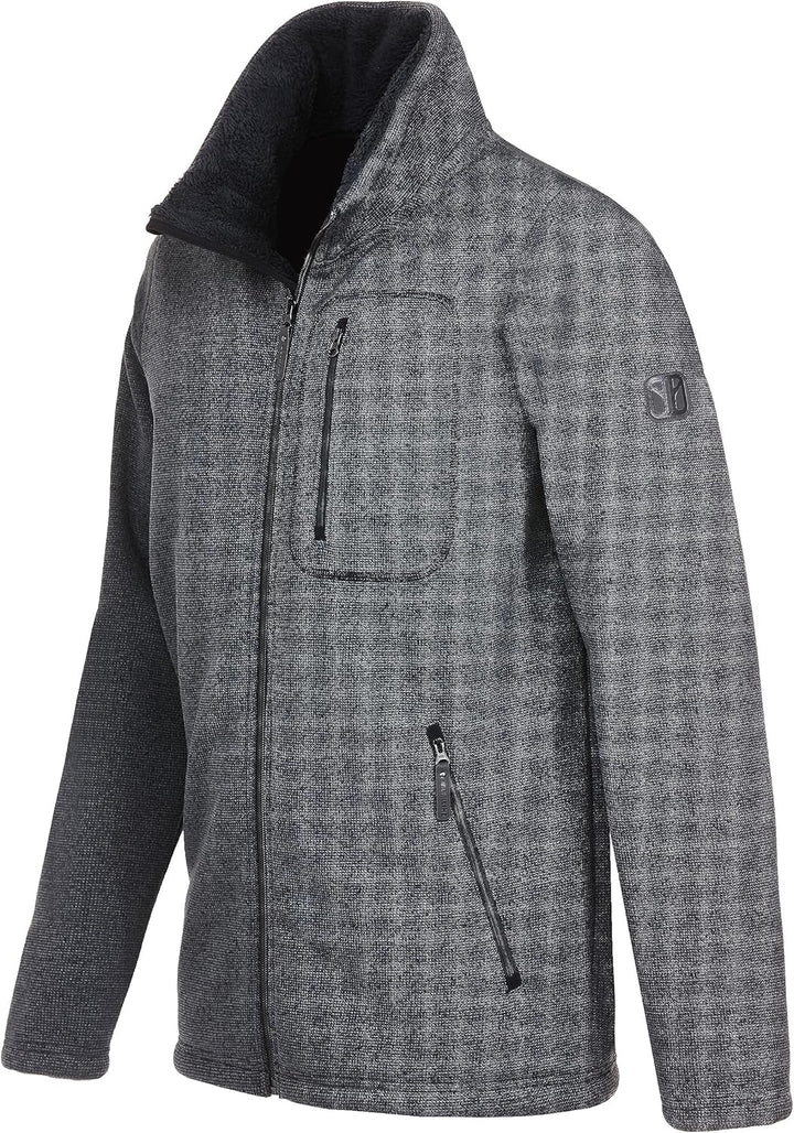ELKLINE Herren Strickfleecejacke Fat Chance 1013043 XXL grey-black, XXL grey-black