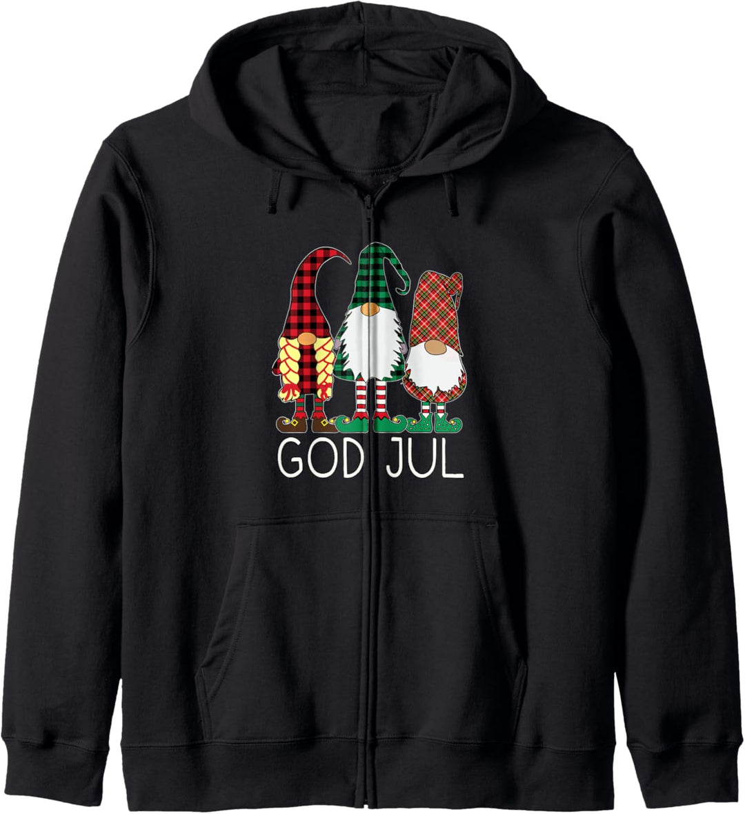 Weihnachtszwerge Swedish God Jul Nordic Tomte Plaid Kapuzenjacke