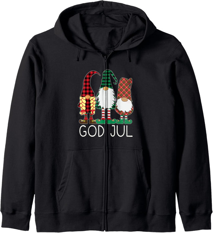 Weihnachtszwerge Swedish God Jul Nordic Tomte Plaid Kapuzenjacke