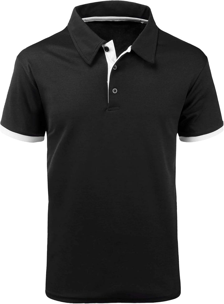 JACKETOWN Polo Shirts Herren Kurzarm Golf Poloshirt Schnelltrocknend Casual Sport Shirt Outdoor Atmu
