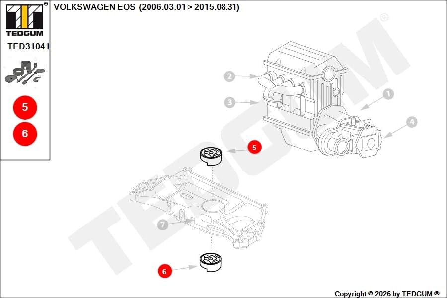 TEDGUM TED31041 ABZIEHER FÜR MOTORHILFSRAHMENBUCHSEN