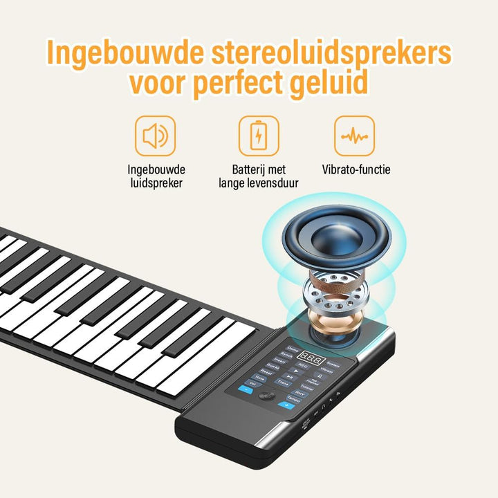 OYAYO Rollpiano 88 Tasten Roll Up Piano Keyboard Unterstützt MIDI mit 128 Tönen und Rhythmen, Rollkl