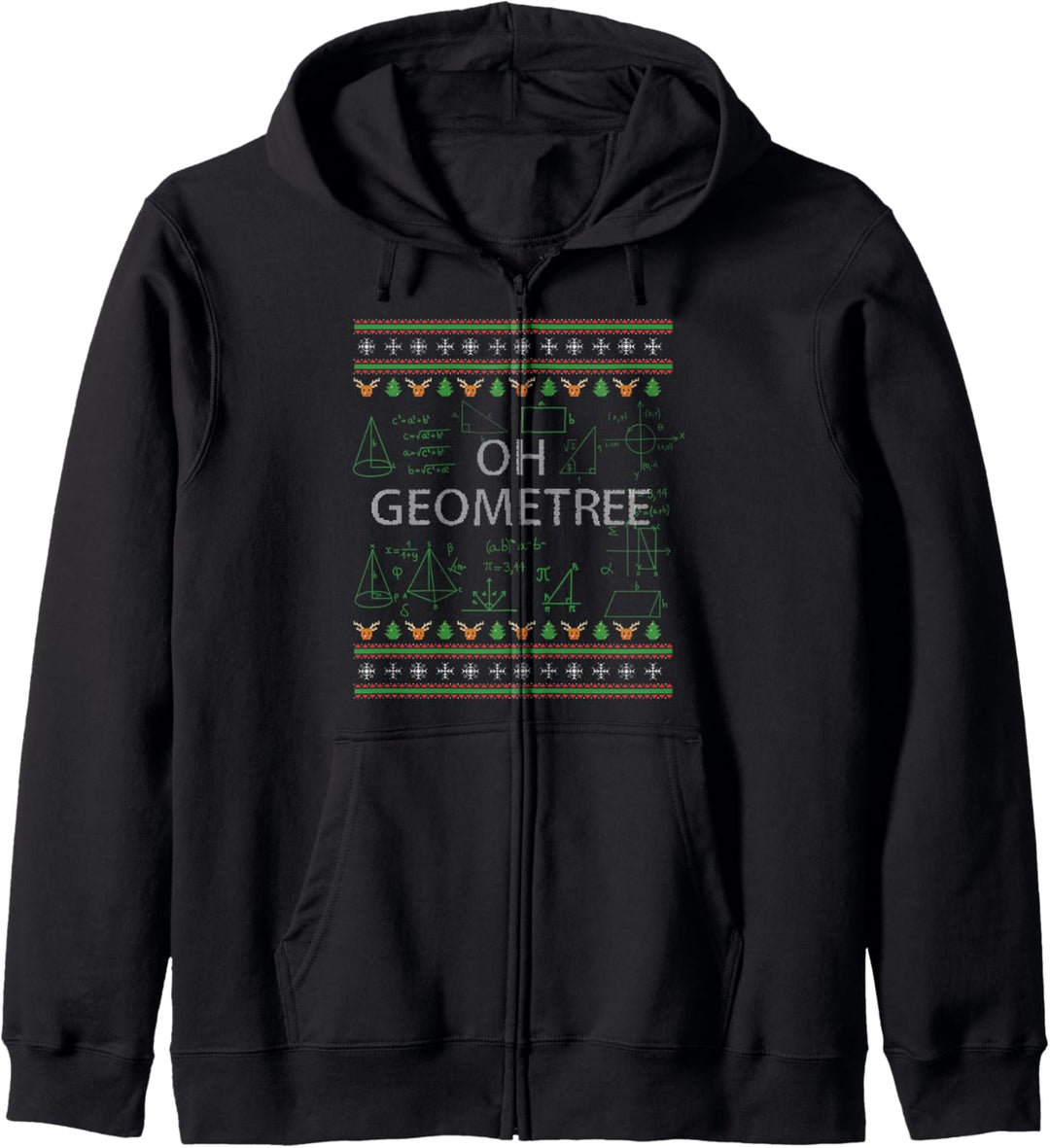 Oh Geometree hässlicher Weihnachtspullover Mathe Lehrer Kapuzenjacke