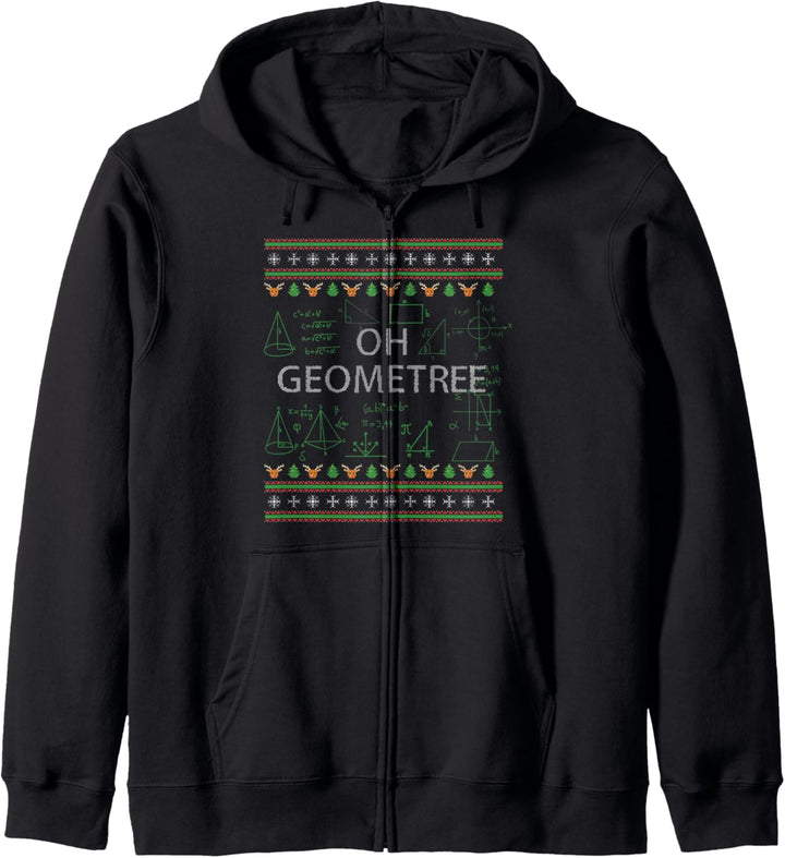 Oh Geometree hässlicher Weihnachtspullover Mathe Lehrer Kapuzenjacke