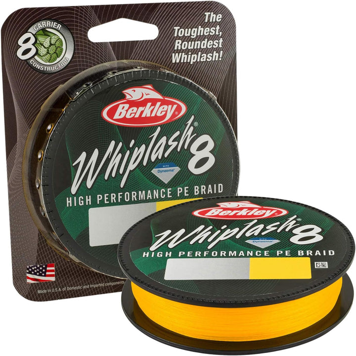 Berkley Whiplash 8 geflochtene Angelschnur – 100 % Dyneema 8-faches Geflecht für Salzwasser- und Süs