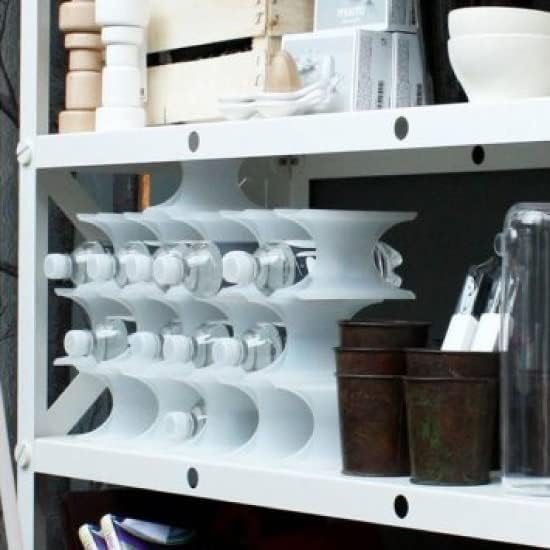 Kartell Infinity Flaschenregal, Plastik, opalino, 14.5 x 9.5 x 5.7 cm Bianco, Bianco