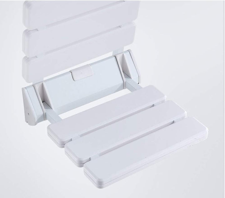 DXP Duschklappsitz Klappbar bis 130kg Platzsparender Duschsitz Klappsitz für Bad Wandmontage Weiss J