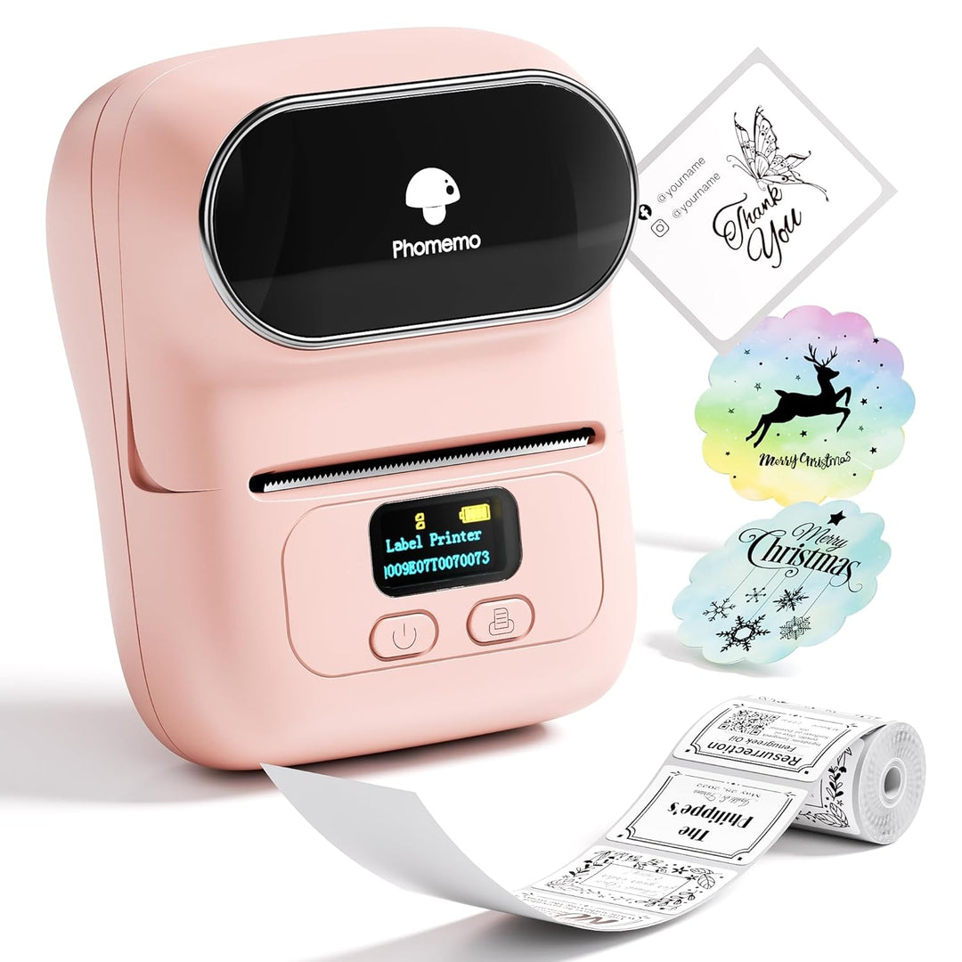 Phomemo M110 Tragbarer Etikettendrucker Beschriftungsgerät Selbstklebend, Labeldrucker Bluetooth The