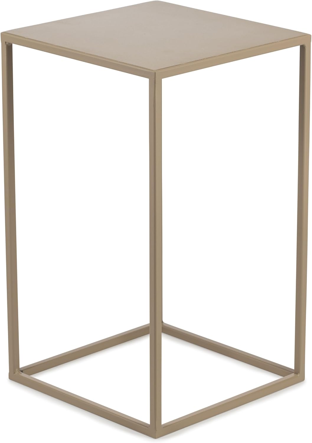 HowHomely Blumenständer Metall Beige 40 cm Hoch - Solider und Robuster Blumenhocker Metall - Pflanze