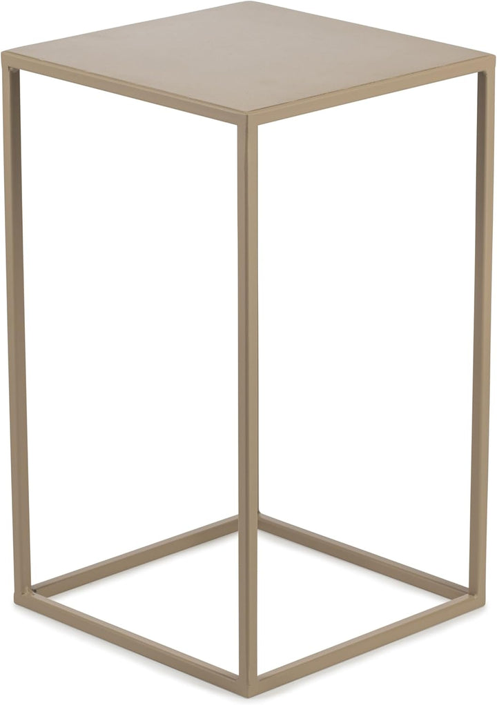 HowHomely Blumenständer Metall Beige 40 cm Hoch - Solider und Robuster Blumenhocker Metall - Pflanze