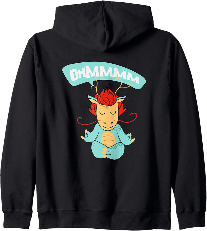 Ohmmm Yoga Drache Tee I Meditation Entspannung Kapuzenjacke