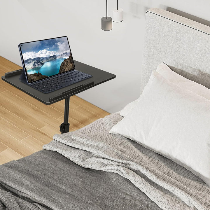 Betttisch mit Rollen, Betttisch für Laptop, Serviertablett für Sofa, Bremsen an beiden Hinterrädern,