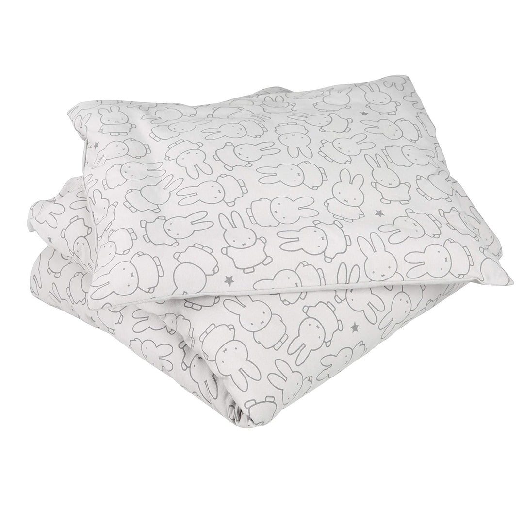 roba Babybettwäsche Miffy® 80 x 80 cm - Bettwäsche Set für Babybett &amp; Beistellbett - Hasen Motiv - B