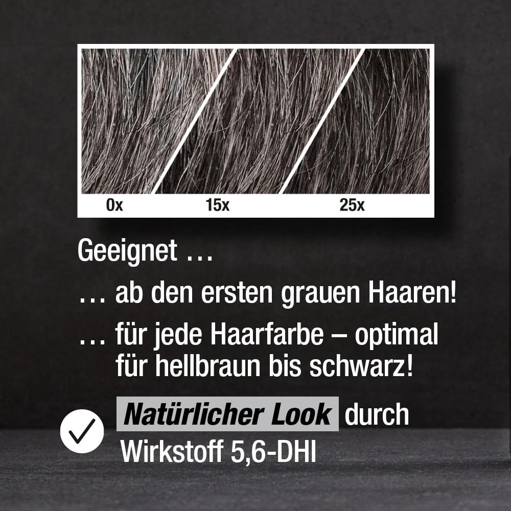 Alpecin Grey Attack Coffein & Color Shampoo, 2 x 200 ml - Graduelle Haarverdunkelung - Natürliches F