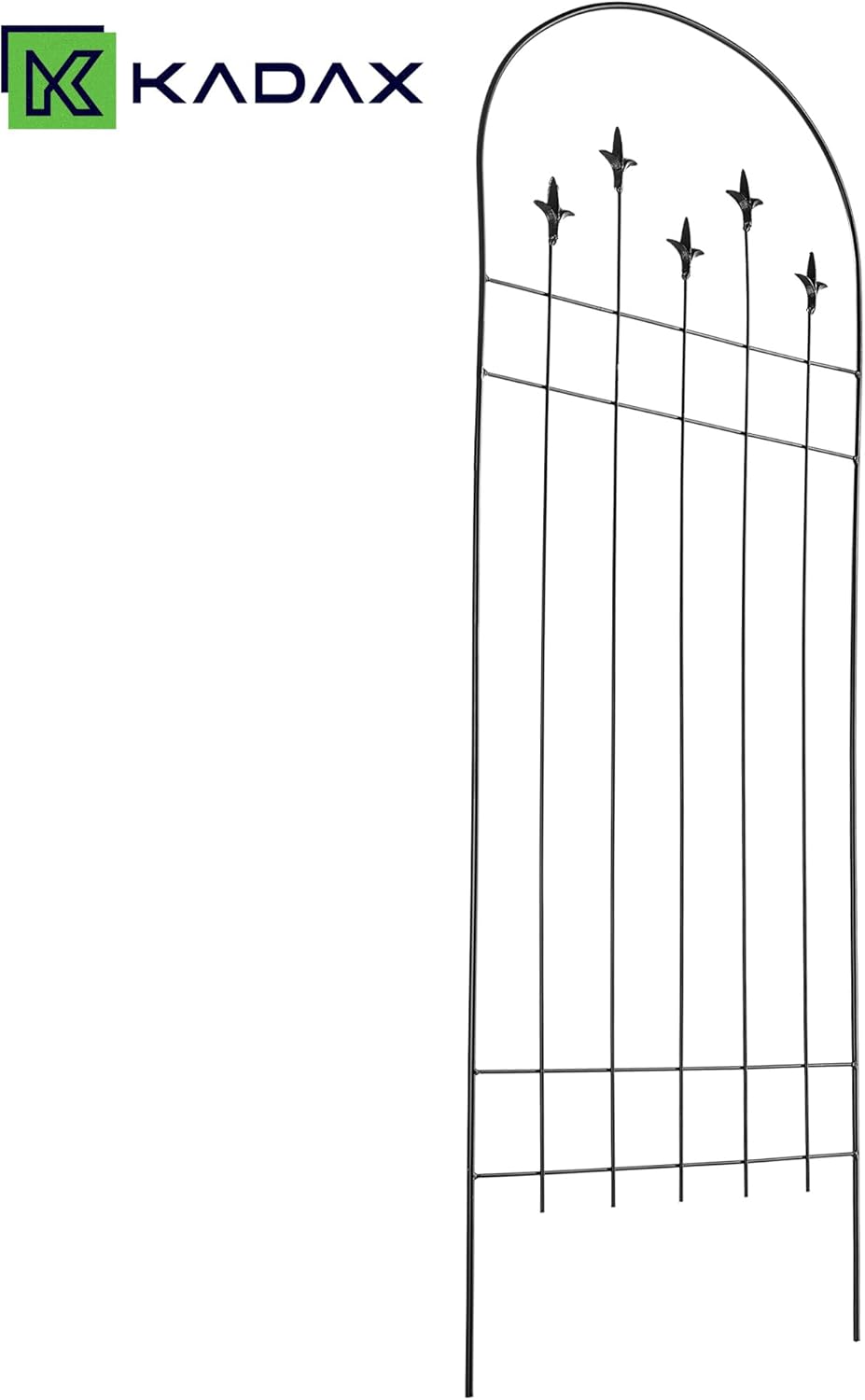 KADAX 2er Set Metall Rankgitter 50 x 140 cm, Kletterhilfe für Pflanzen, Rankspalier aus pulverbeschi
