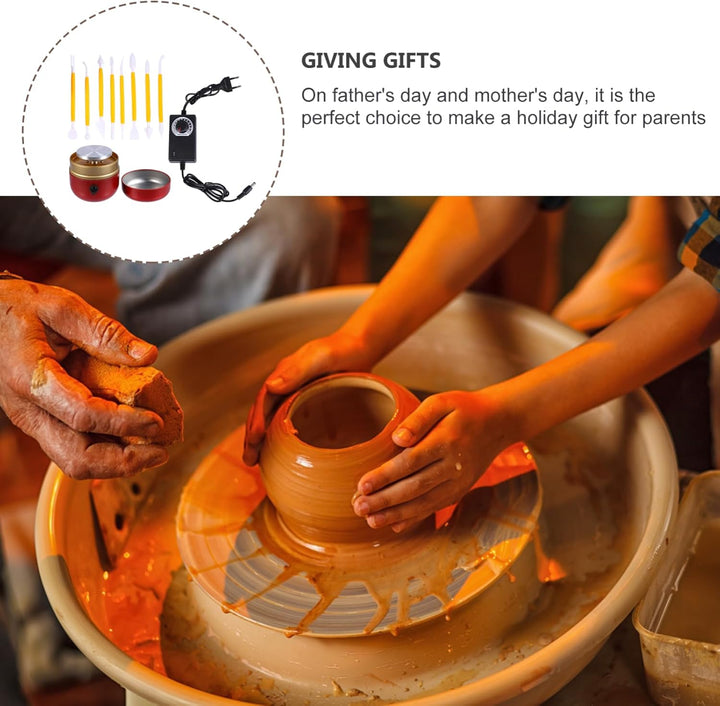 Gatuida Mini Töpferscheibe Elektrisch: Drehscheibe Töpfern Töpferset für Zuhause 8cm Pottery Wheel T