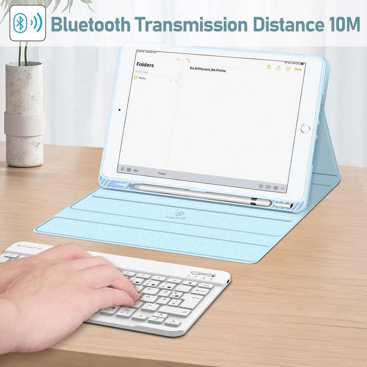 Fintie Tastatur Hülle für iPad 10.2 Zoll (9/8/ 7 Generation - 2021/2020/2019), Schutzhülle mit TPU R