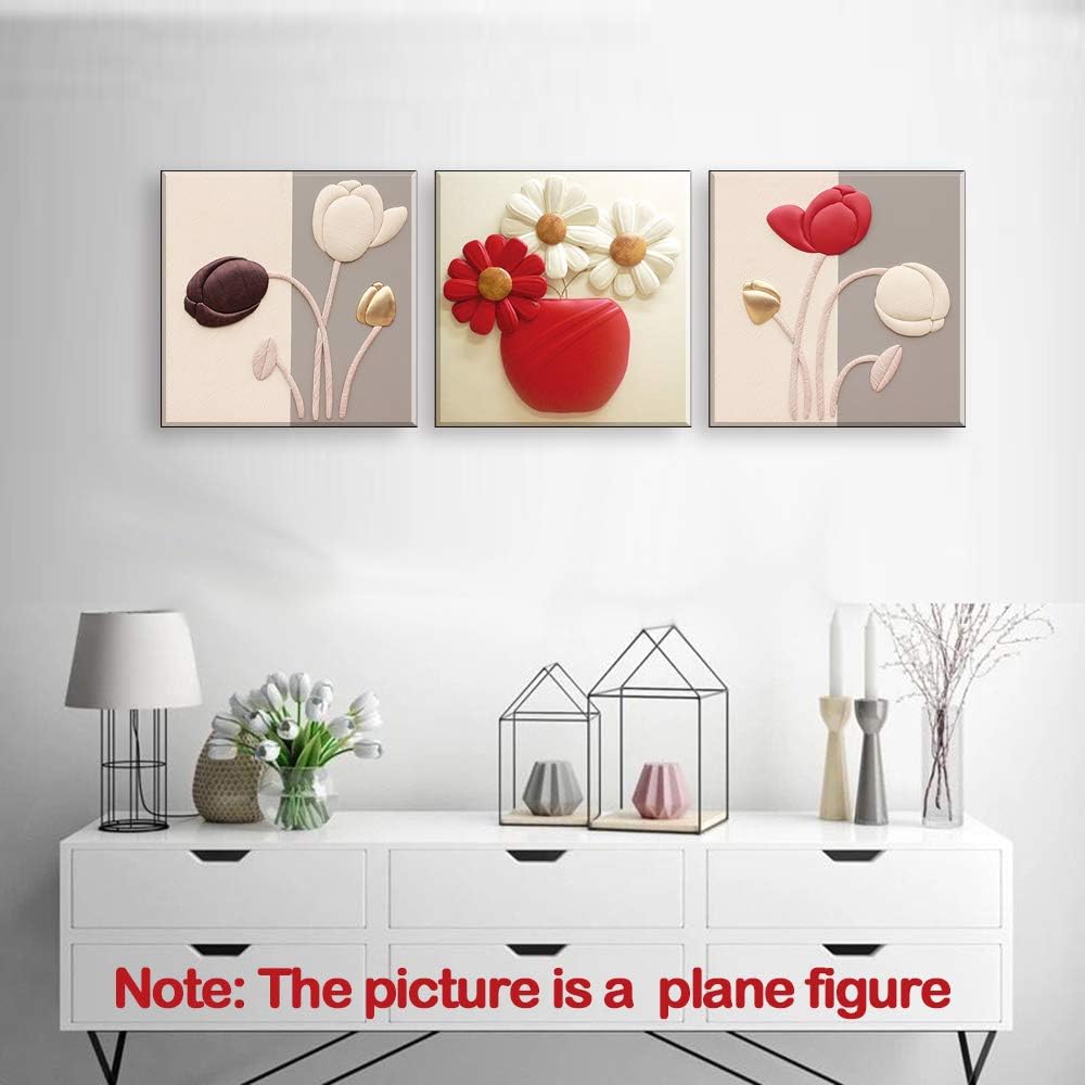 Piy Painting Kunstdruck auf Leinwand, elegante Tulpen, Gemälde, Gänseblümchen, repräsentiert reine L
