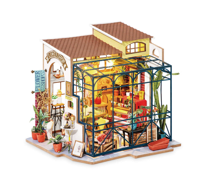 Rolife Mini DIY Handwerk Puppenhaus Kit Blumenladen Modell Puppenhaus Spielzeug Set Erwachsene Teena