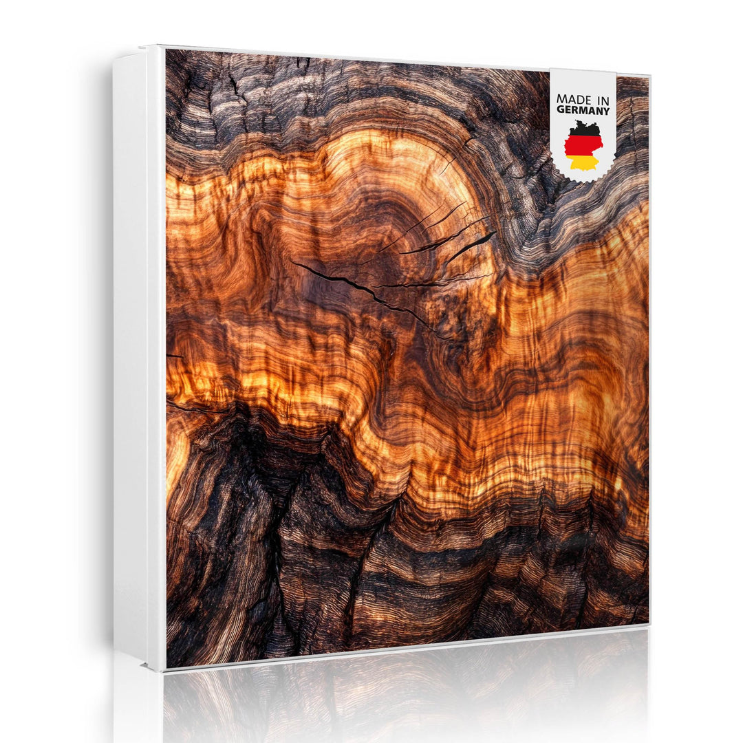 banjado Grosser Schlüsselkasten Glas - Schlüsselbox 30x30cm mit 50 Haken - Schlüsselkasten modern fü