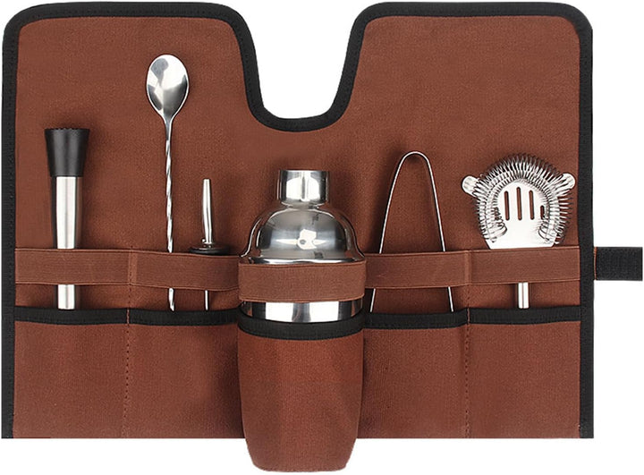 Alomejor Vielseitige Barkeeper-Set-Tasche mit Mixologie-Werkzeugen für Picknicks und Outdoor-Abenteu