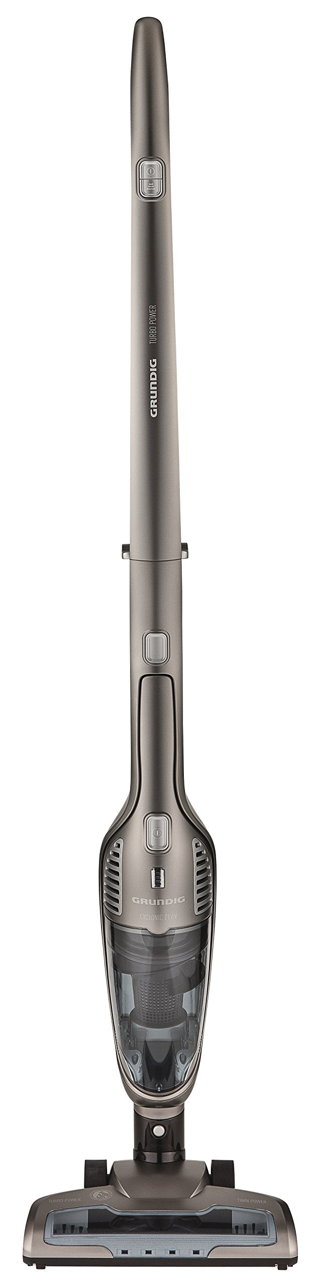 GRUNDIG VCH 9832 VCH9832, 2 in 1 Akku-und Handstaubsauger, Grau, 115 W, 0.5 liters, 75 Minuten kabel