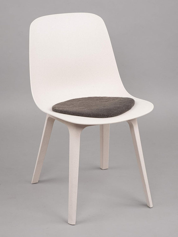 myfelt Flache Filz Sitzauflage, Filz Stuhlauflage - Kuno - rund, Ø 36 cm, Anthrazit, Anthrazit