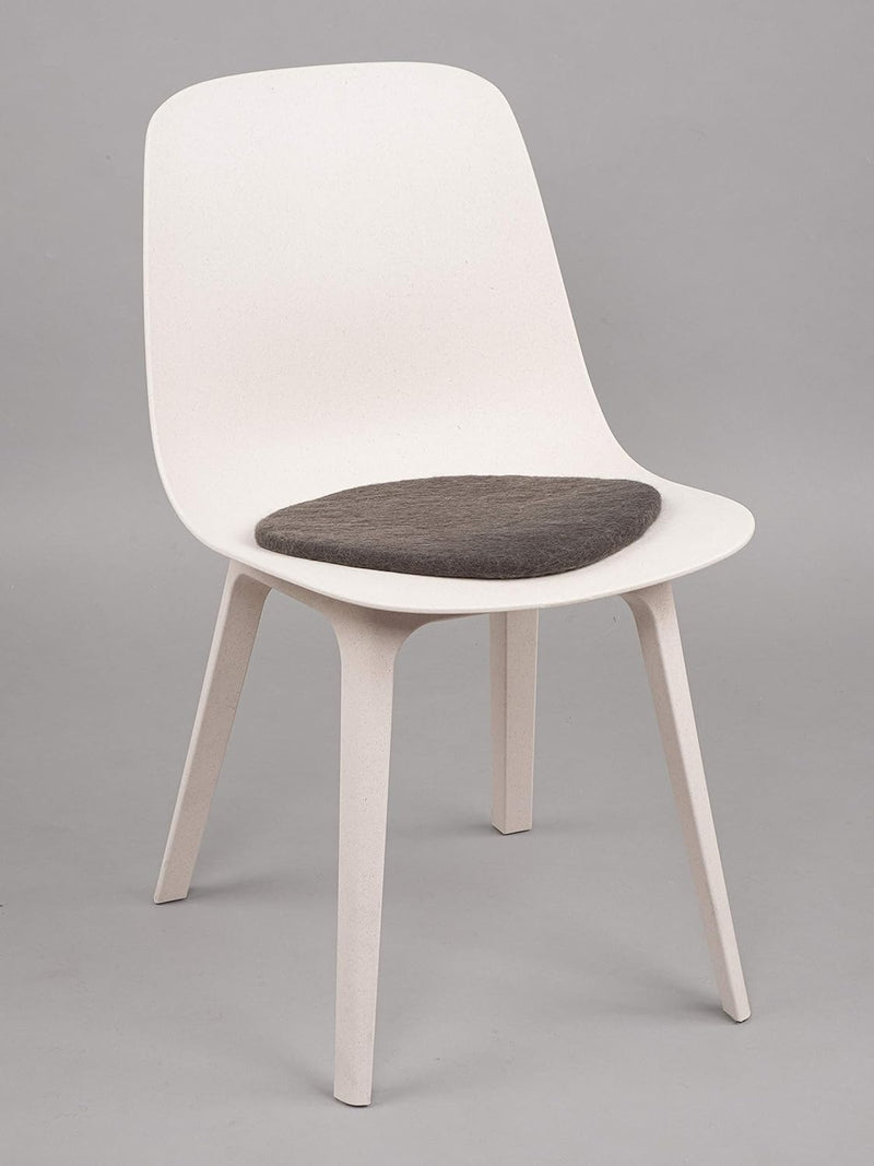 myfelt Flache Filz Sitzauflage, Filz Stuhlauflage - Kuno - rund, Ø 36 cm, Anthrazit, Anthrazit