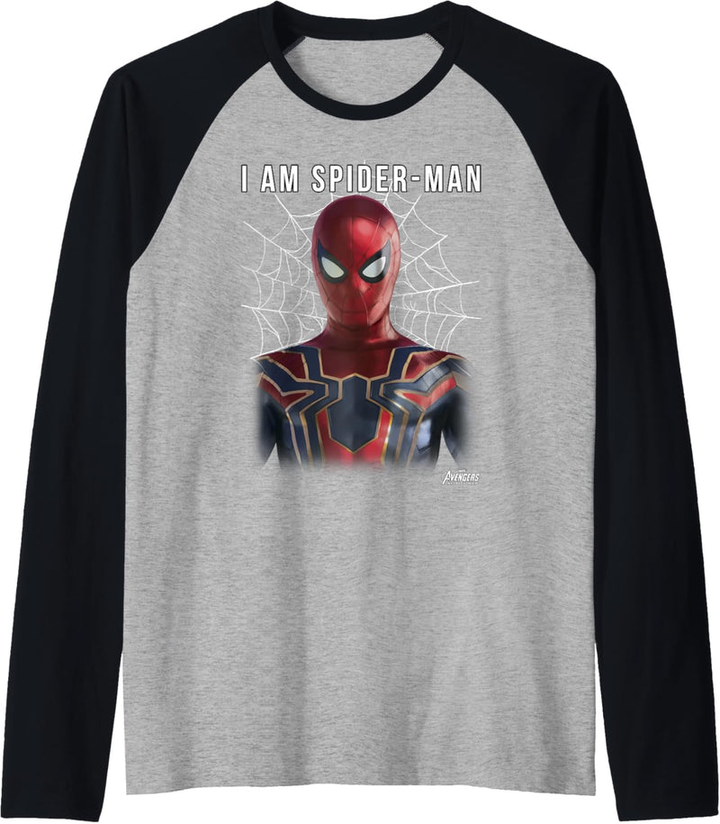 Marvel Avengers: Infinity War I Am Spider-Man Web Portrait Raglan