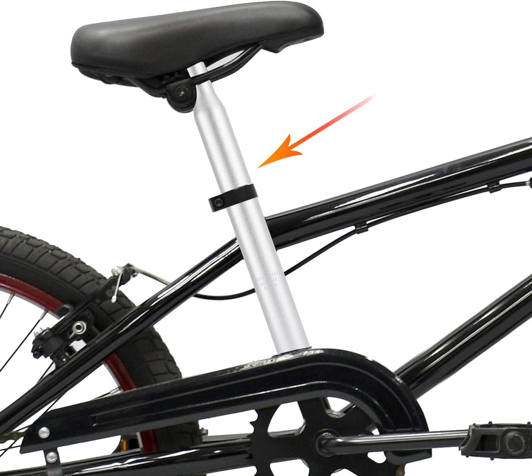 X AUTOHAUX Fahrrad Sattelstütze Aluminiumlegierung Sattelstützenrohr Silber 27.2 mm x 450 mm