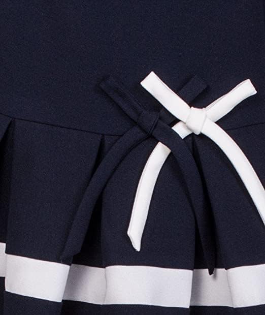 La-V Festliches Kleid gestreift mit Schleifen 92-98 Maritime, 92-98 Maritime