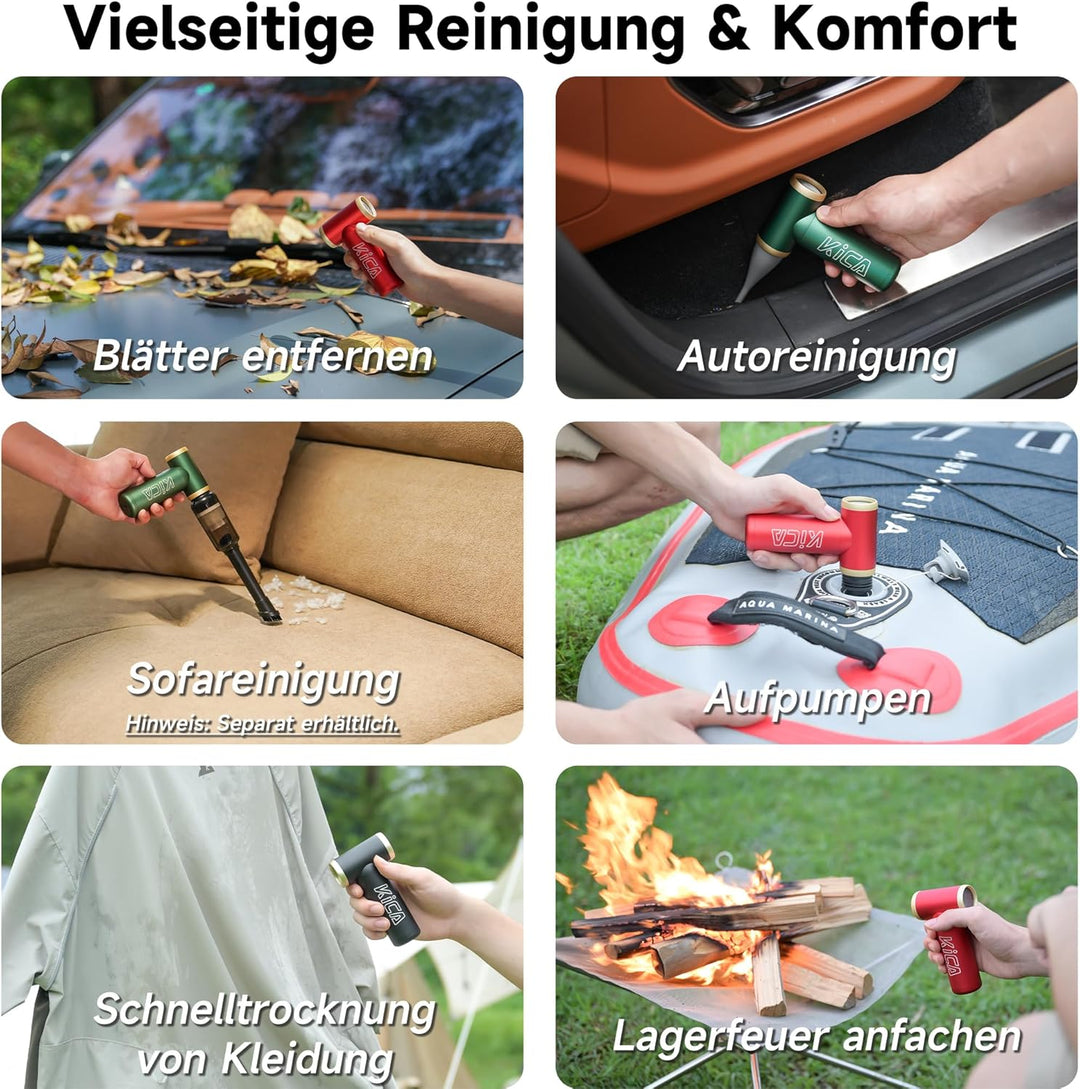Kica JetFan 2S Kit Elektrischer Air Duster – Metallgehäuse, 117.000 U/min, stufenlose Steuerung & Tu