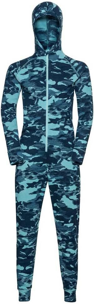 Odlo Unisex Kinder Active Warm Eco_159299 Funktionsunterwäsche Bodysuit 128 Reef Waters, 128 Reef Wa