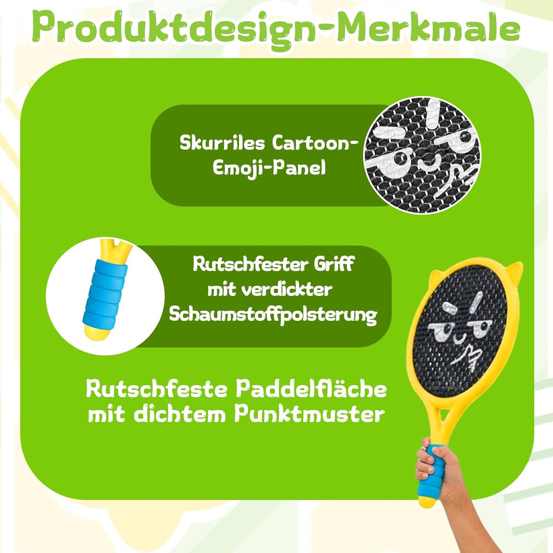 Kinder Schläger Set, Anfänger Outdoor Spiele für Kinder | Leichte Badminton &amp; Tennisschläger Set, Po