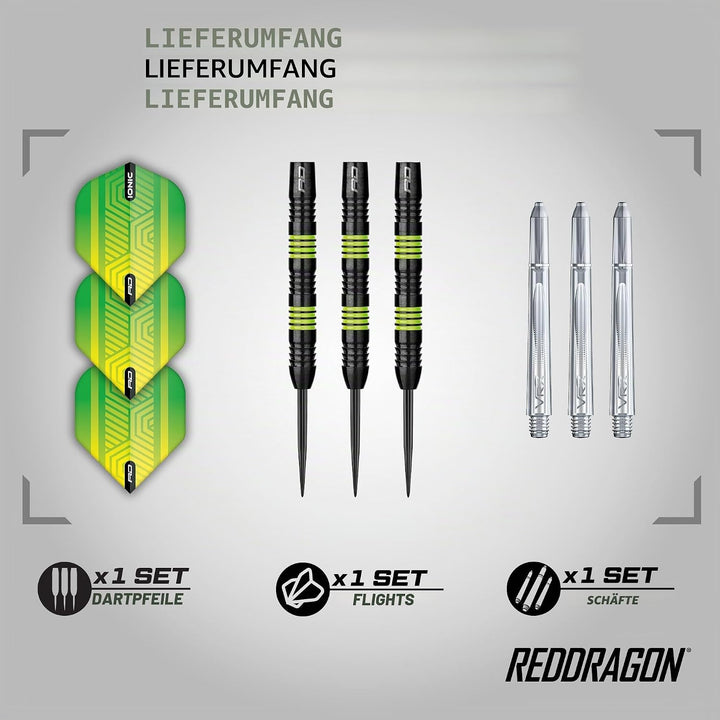 RED DRAGON Freestyle Tungsten Darts Set mit Flights und Schäfte 22.0 Gramm, 22.0 Gramm