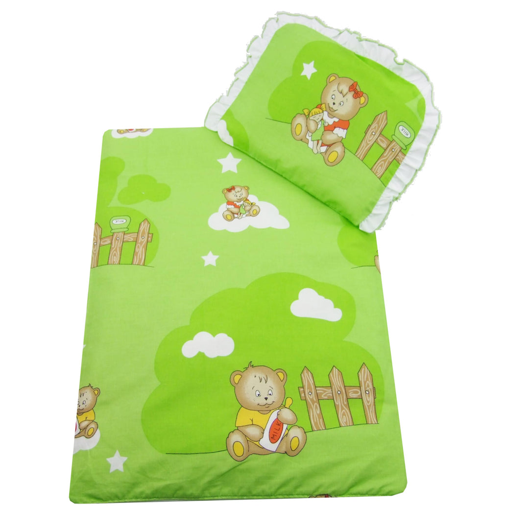 Rawstyle 4 TLG. Set Bezug für Kinderwagen 70x50 cm **12 EULEN-Motive** Garnitur Bettwäsche Decke + K