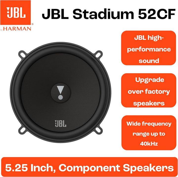 JBL Stadium 52CF 2-Wege Auto Soundsystem - 240 Watt Komponenten Auto Lautsprecher Boxen Set mit 133m