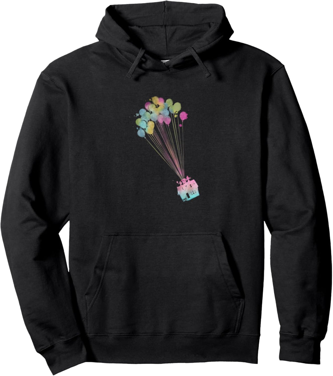 Disney Pixar Up Water Color House Balloons Pullover Hoodie