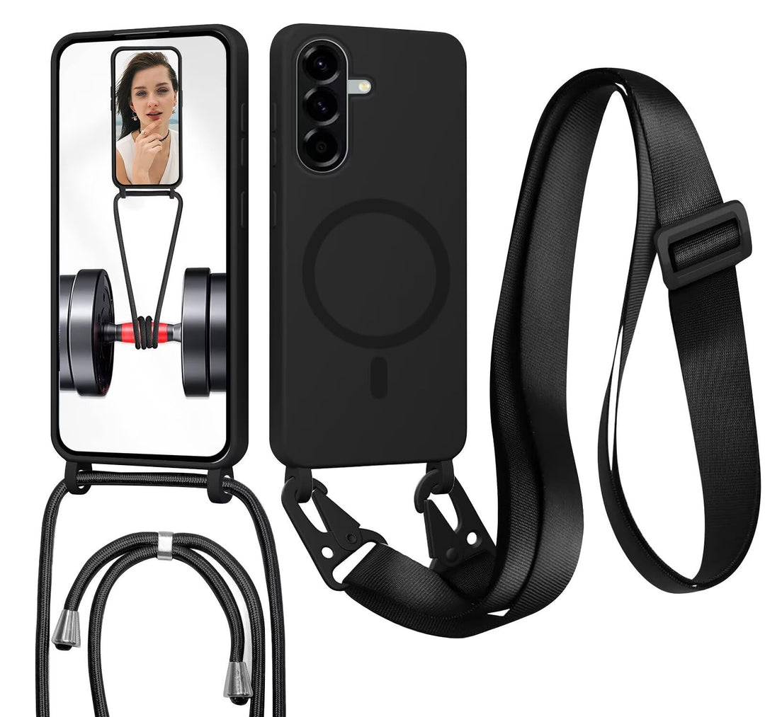 GoodcAcy Handykette Hülle für Samsung Galaxy A36 mit Band Halsband Lanyard (abnehmbar) Handyhülle, K