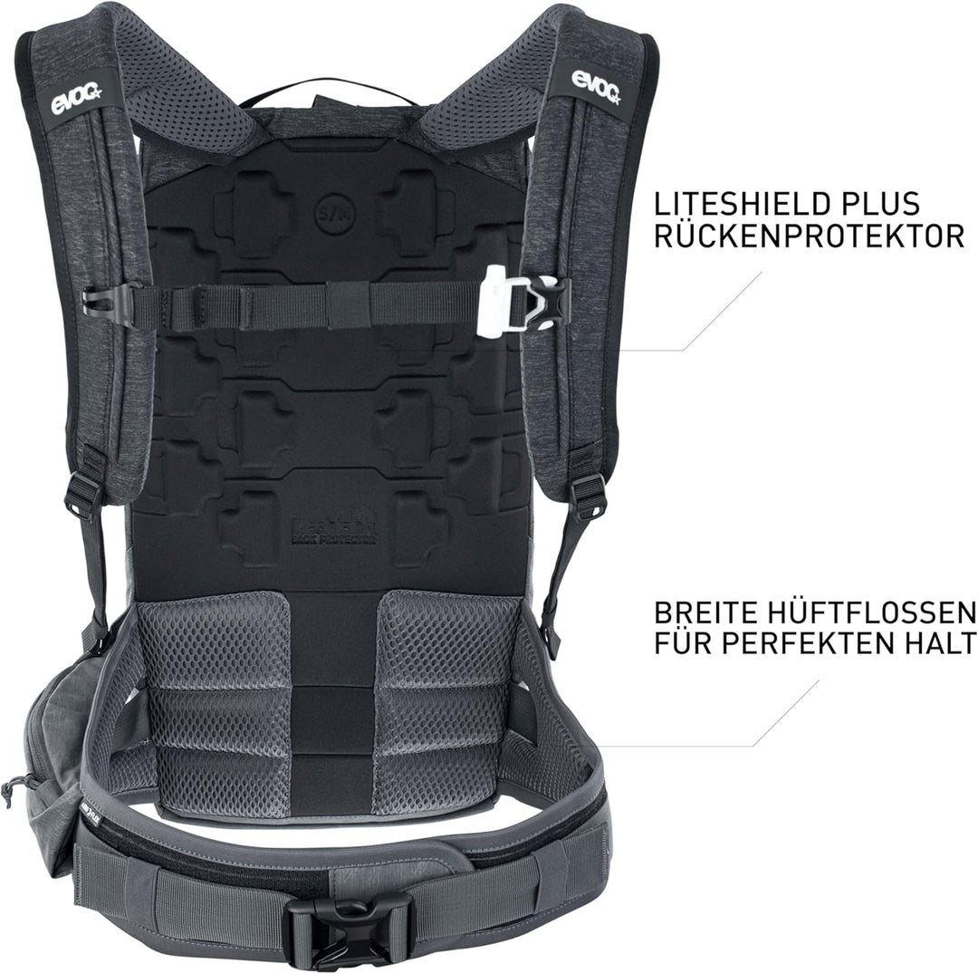EVOC TRAIL PRO Protektor Rucksack für Trailriding & Renneinsätze (10l, 16l oder 26l, Grössen: S/M &